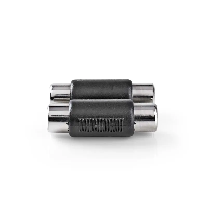 Nedis CAGB24952BK - Stereofonní audioadaptér | 2x RCA Zásuvka - 2x RCA Zásuvka |
