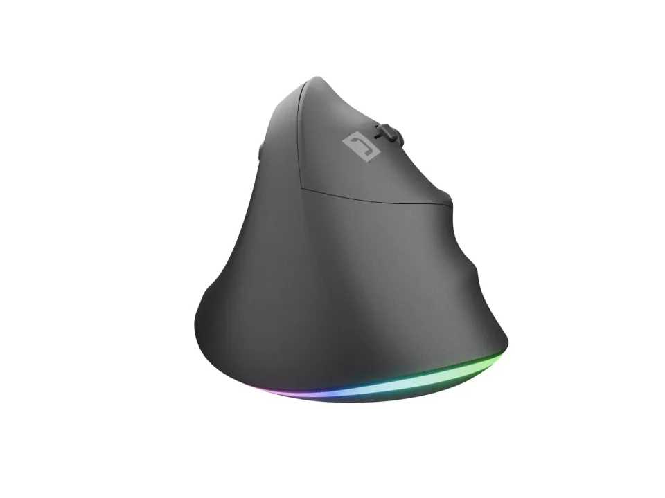 Vertikální myš Natec CRAKE 2 PRO/Vertikální/Optická/Pro praváky/12 400 DPI/Drátové USB-A/Černá
