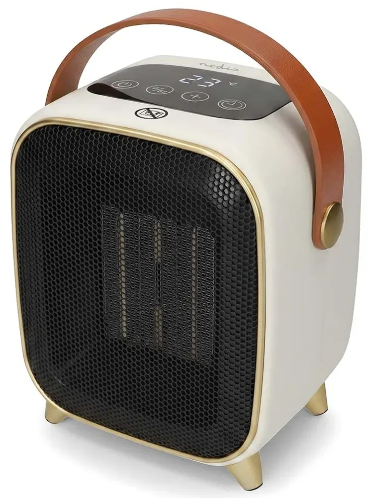 NEDIS keramický horkovzdušný ventilátor PTC/ termostat/ spotřeba 1200 W/ 2 tepelné režimy/ ochrana proti přehřátí