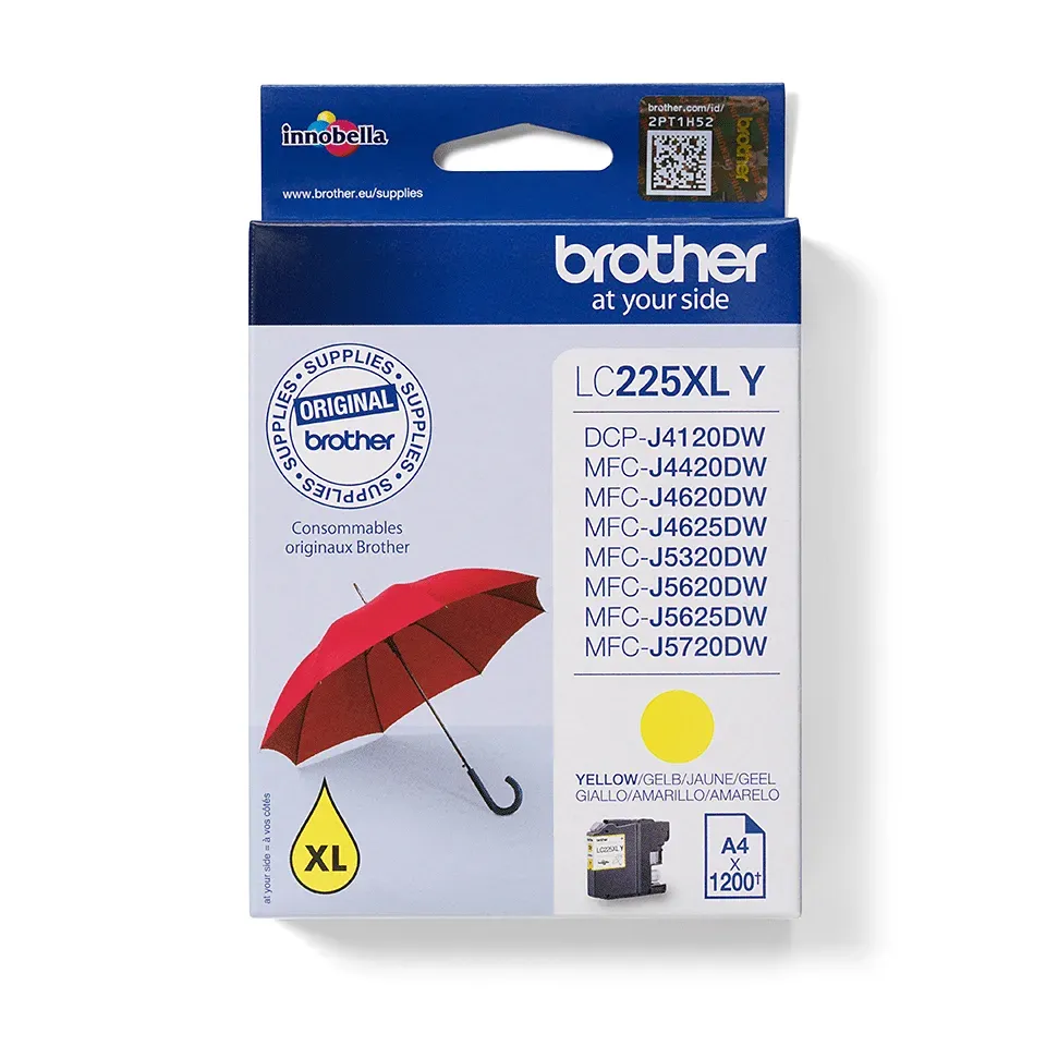 Brother LC-225XLY (inkoust yellow, 1 200 str.@ 5% draft)