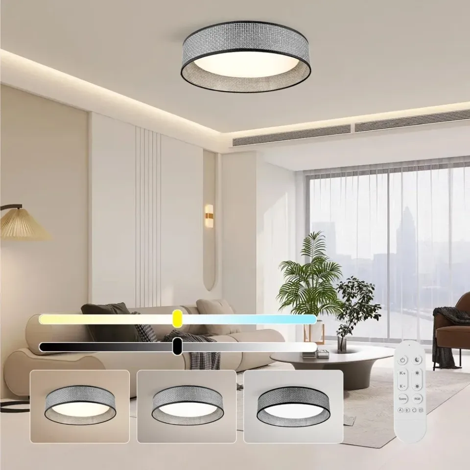 IMMAX NEO LITE LONA LED SMART stropní svítidlo 36W CCT, Wi-Fi, TUYA, BEACON, černobílé