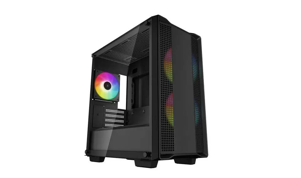 DEEPCOOL Case CC360 ARGB, mATX, Průhledná bočnice, 3x120mm Fan, černá
