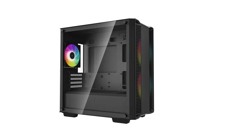 DEEPCOOL Case CC360 ARGB, mATX, Průhledná bočnice, 3x120mm Fan, černá