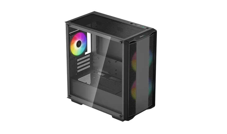 DEEPCOOL Case CC360 ARGB, mATX, Průhledná bočnice, 3x120mm Fan, černá