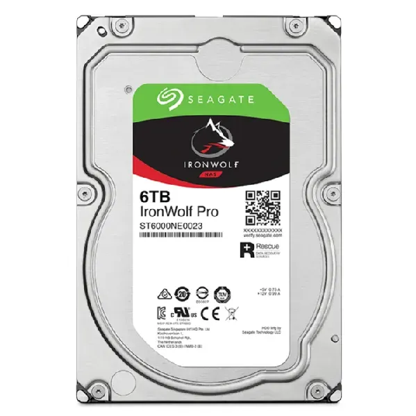 SEAGATE ST6000NT001 hdd IronWolf PRO 6TB CMR 7200rpm 256MB NAS HDD 24x7 250MB/s 3.5 RAID SATA3-6Gbps