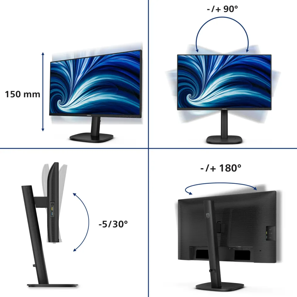 Philips LCD 24B2N3200J 23,8" IPS/1920x1080@120Hz/4ms/300cd/VGA/HDMI/DP/4xUSB/Rep