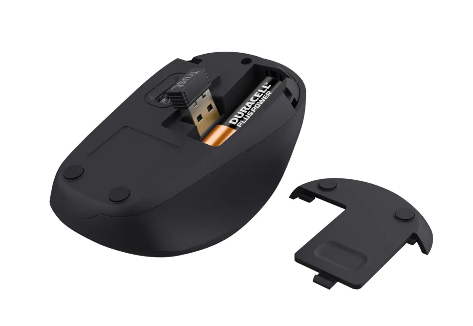 TRUST myš TM-201 WIRELESS MOUSE ECO, optická, černá