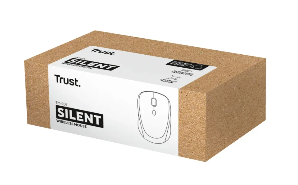 TRUST myš TM-201 WIRELESS MOUSE ECO, optická, černá