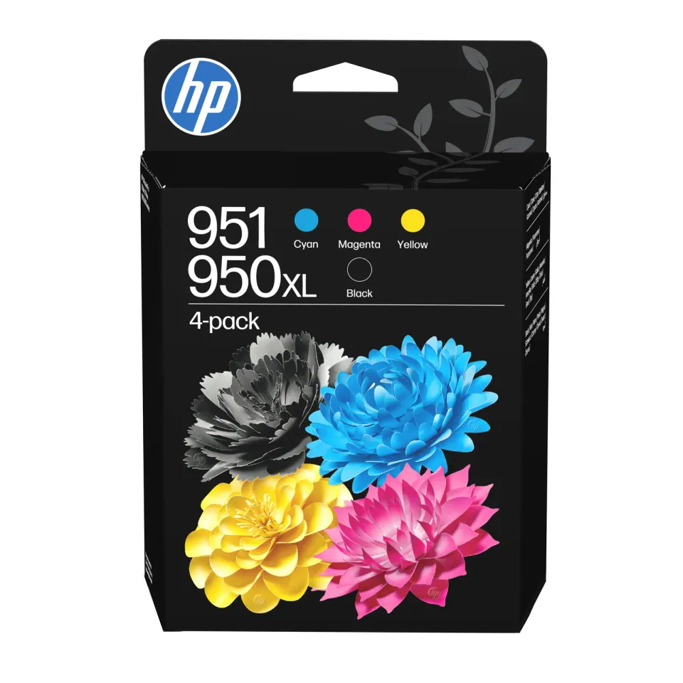 HP 951CMY/950XL tri-color/černá inkoustová kazeta, C3WK1AE originál, 4-pack