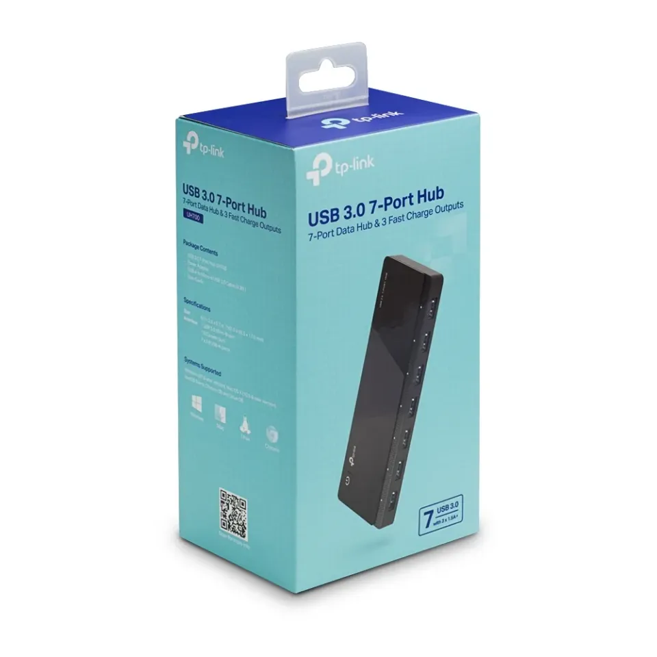 TP-LINK UH700 7 ports USB 3.0 Hub 7 12V/2,5A ext. napájení