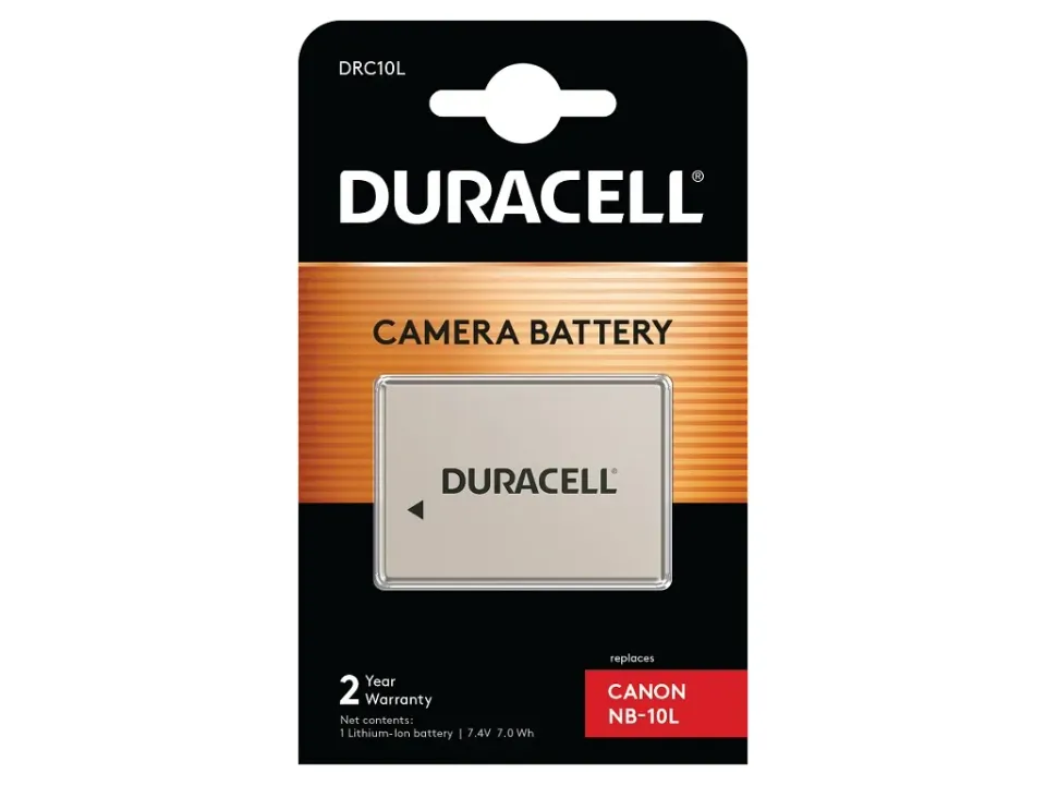 DURACELL Baterie - DRC10L pro Canon NB-10L, černá, 820 mAh, 7.4 V