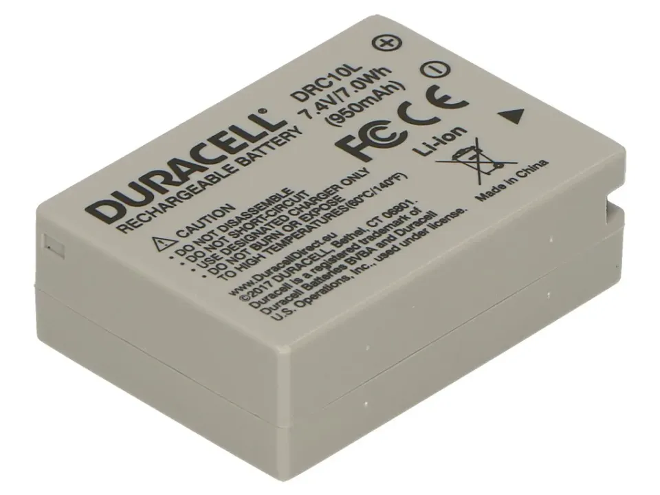 DURACELL Baterie - DRC10L pro Canon NB-10L, černá, 820 mAh, 7.4 V