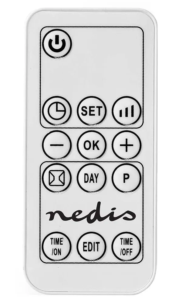 NEDIS koupelnový ohřívač/ spotřeba 2000 W/ nastavitelný termostat/ 2 tepelné režimy/ IP22/ dálkové ovládání/ bílý
