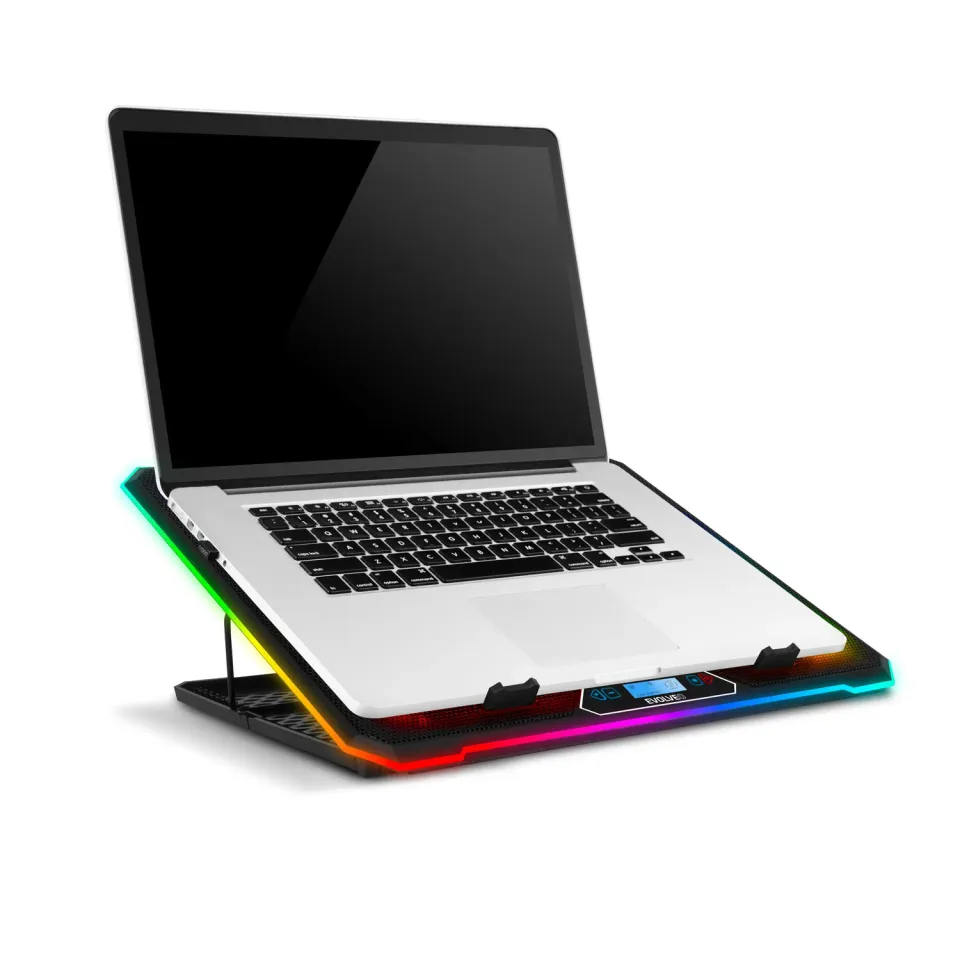 EVOLVEO Ania 9RGB, chladící podložka pod notebook, 6x ventilátor, RGB podsvícení