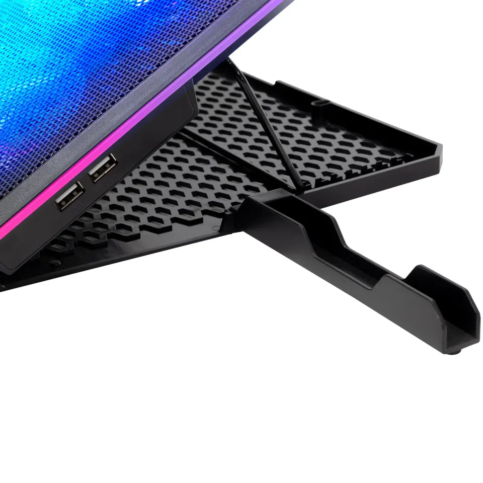 EVOLVEO Ania 9RGB, chladící podložka pod notebook, 6x ventilátor, RGB podsvícení