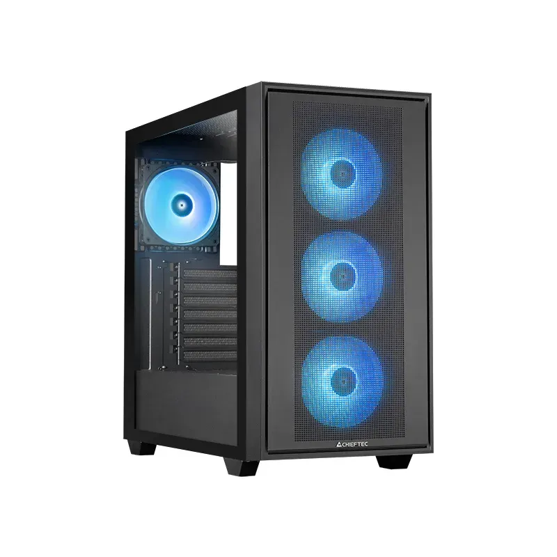 CHIEFTEC Hunter 3 / E-ATX / 4x120mm ARGB fan / 2xUSB 3.0 / USB-C / tvrz.sklo / černá