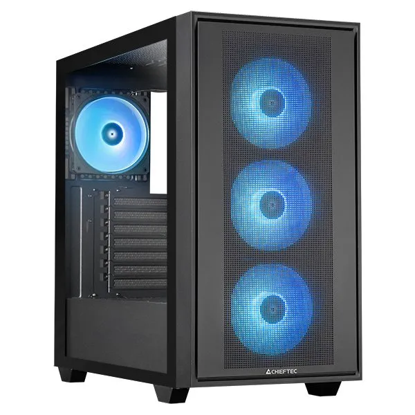 CHIEFTEC Hunter 3 / E-ATX / 4x120mm ARGB fan / 2xUSB 3.0 / USB-C / tvrz.sklo / černá