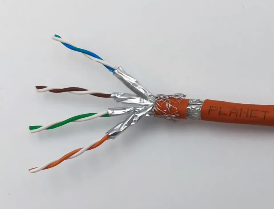 PLANET kabel SFTP, drát, Cat6A, 4p, 500MHz, B2ca,s1,d1,a1 LS0H, stíněné páry, Planet Elite, oranžový, balení 500m
