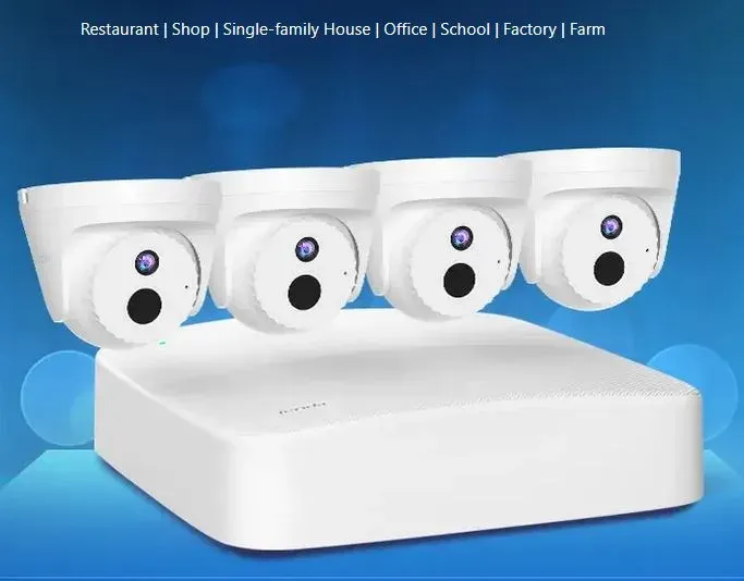 Tenda K4P-4CR - PoE kamerový set 4MPx, 4CH NVR + 4x IP kamera 4MPx, IP67, zvuk, web. rozhraní,CZ app