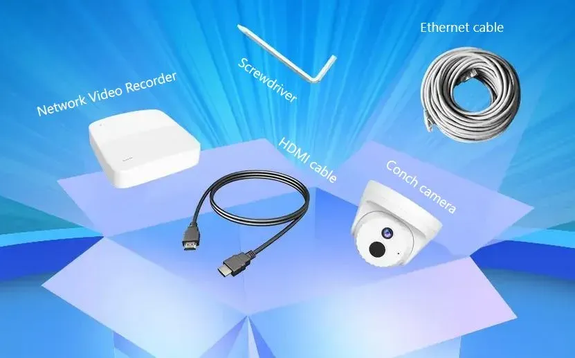 Tenda K4P-4CR - PoE kamerový set 4MPx, 4CH NVR + 4x IP kamera 4MPx, IP67, zvuk, web. rozhraní,CZ app