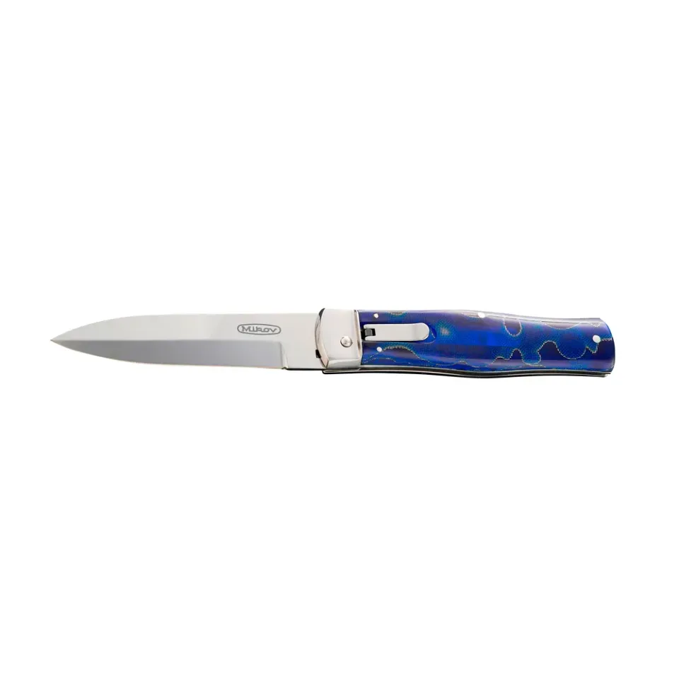 Vyhazovací nůž PREDATOR - ocel N690 241-BRa-1 RAFFIR barevné provedení modrá