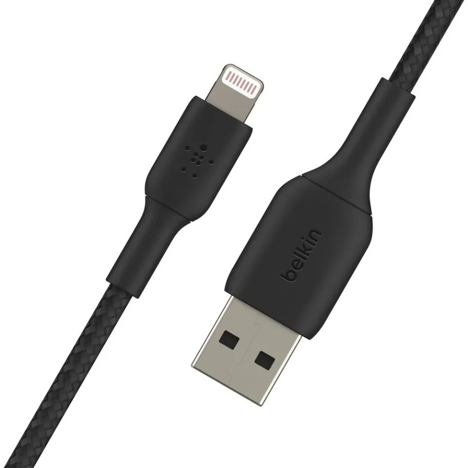 Belkin BOOST CHARGE Lightning/USB-A kabel, 2m, černý - odolný