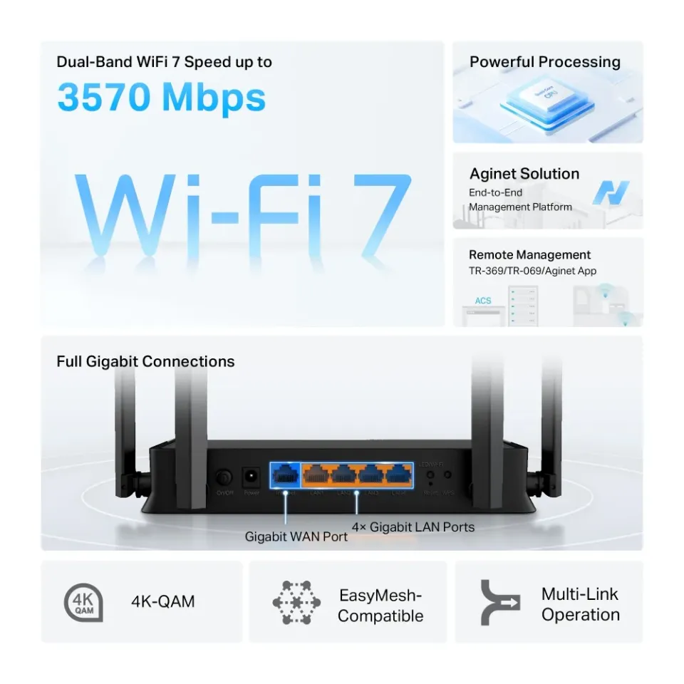 TP-link EB210 BE3600 Dual-Band Wi-Fi 7 Router