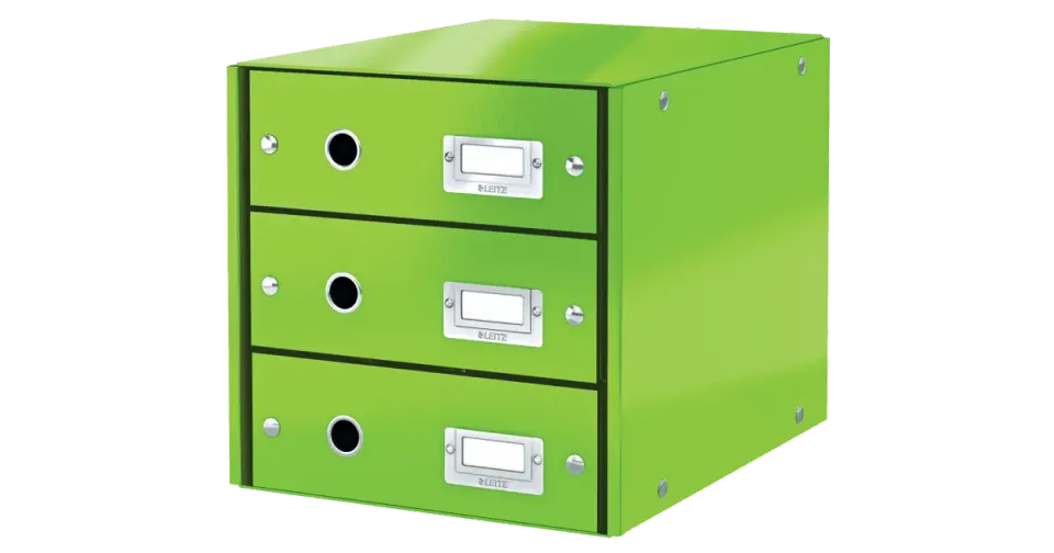 LEITZ Zásuvkový box Click&Store, 3 zásuvky, zelená