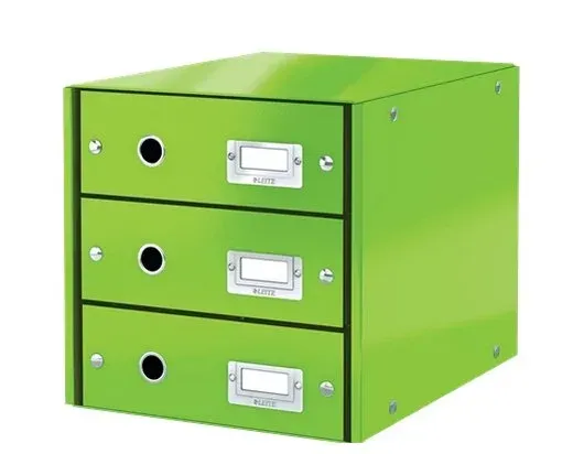 LEITZ Zásuvkový box Click&Store, 3 zásuvky, zelená