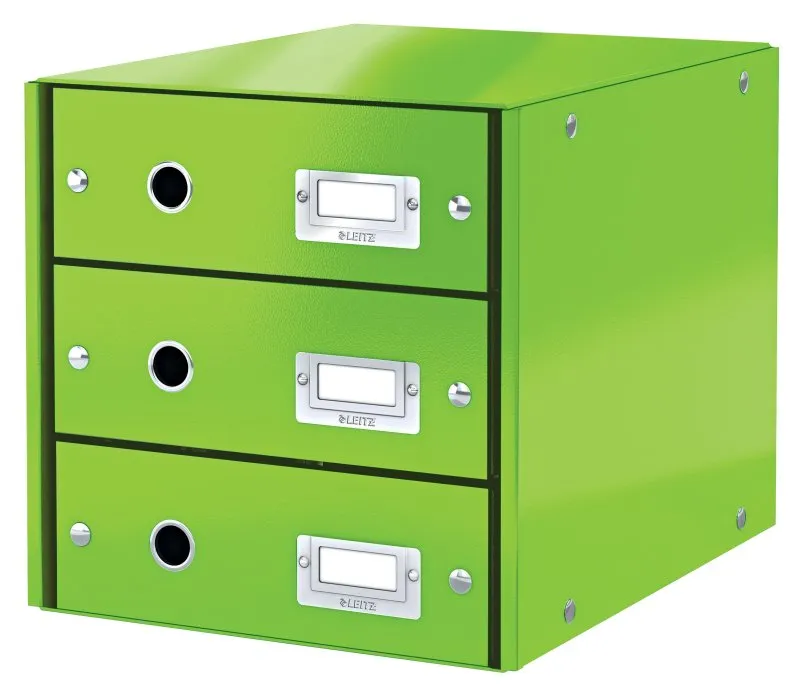 LEITZ Zásuvkový box Click&Store, 3 zásuvky, zelená