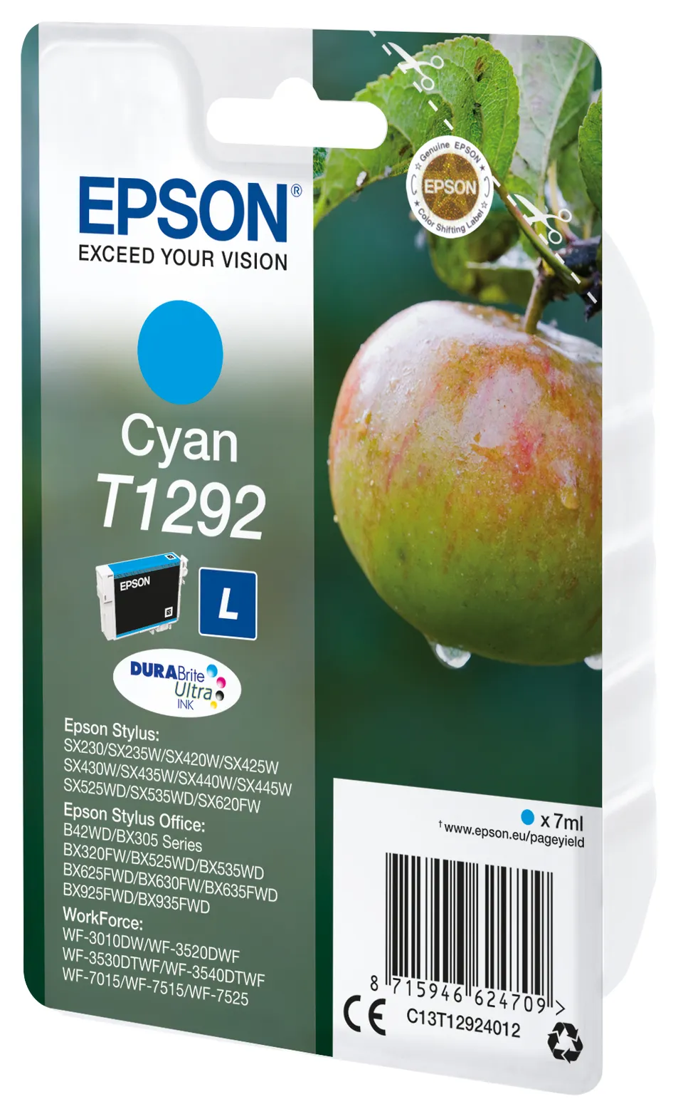 EPSON cartridge T1292 cyan (jablko)