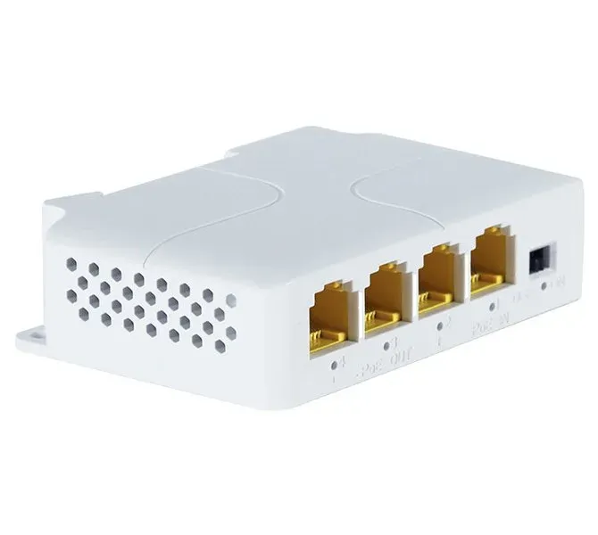 XtendLan PoE/LAN extender, 1x PoE-in 90W 802.3bt, 3x PoE-out 60W 802.3af/at, Gigabit