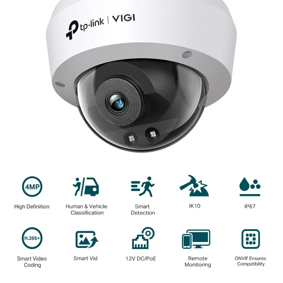 TP-Link VIGI C240I(4mm) Dome kamera, 4MP, 4mm