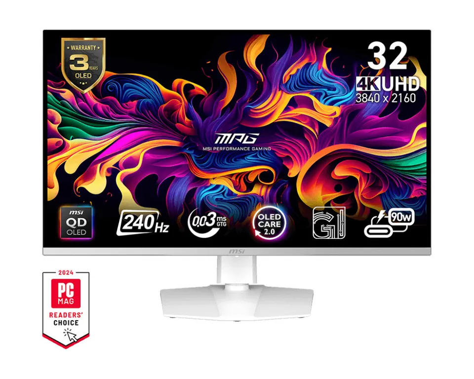 MSI MPG/321URXW/31,5"/QD-OLED/4K UHD/240Hz/0,03ms/Bílá/3R