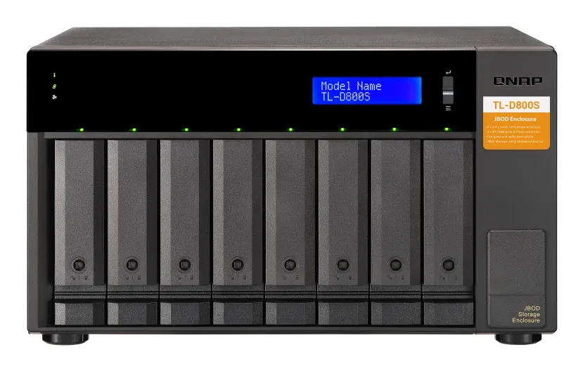 QNAP TL-D800S - úložná jednotka JBOD SATA (8x SATA), desktop