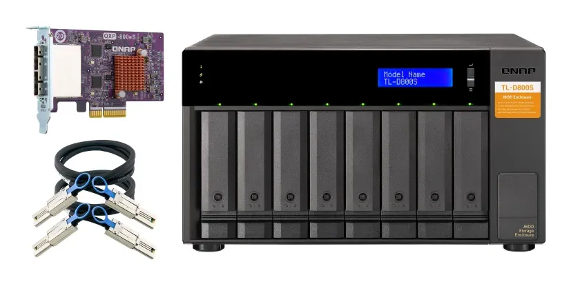 QNAP TL-D800S - úložná jednotka JBOD SATA (8x SATA), desktop