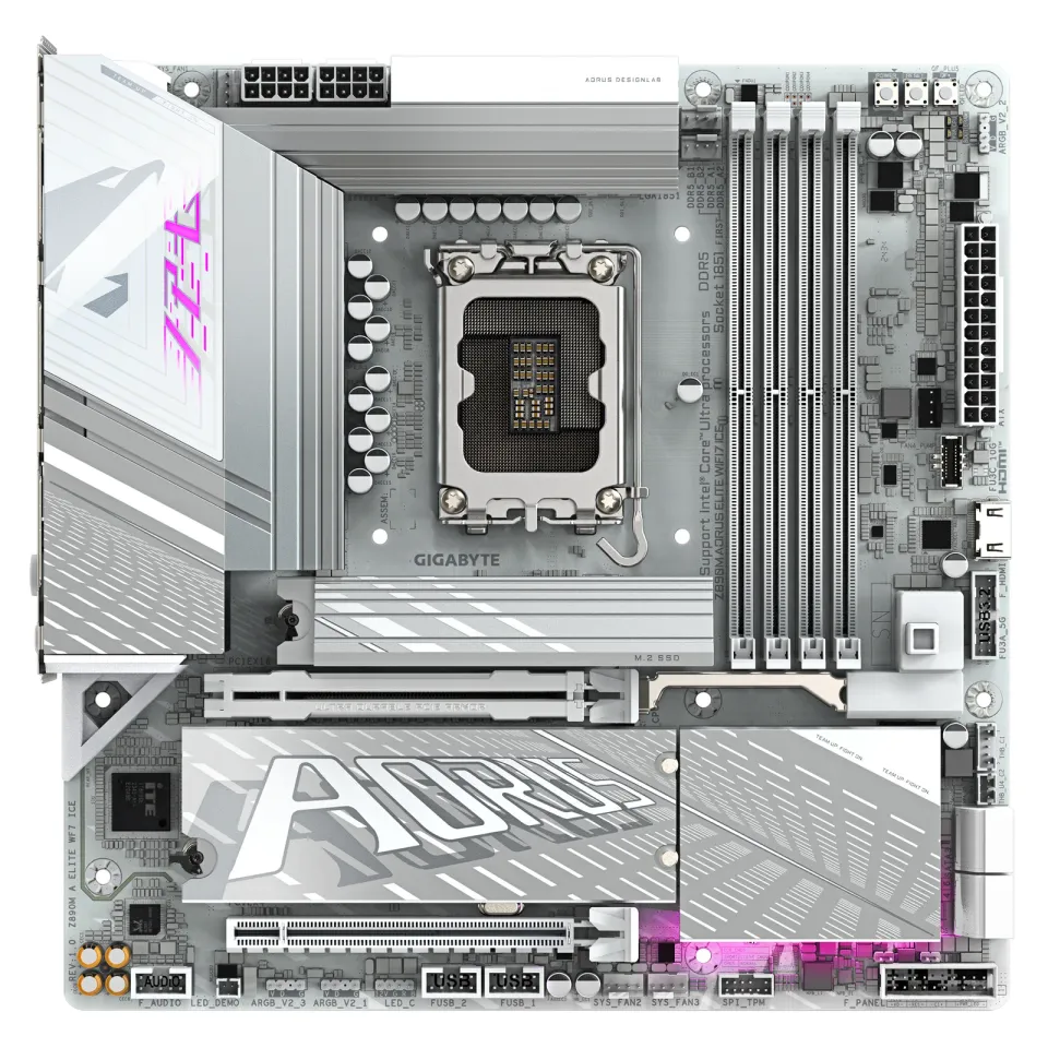 GIGABYTE MB Sc LGA1851 Z890M A ELITE WF7 ICE, Intel Z890, 4xDDR5, 1xDP, 1xHDMI, 1xUSB4, WiFi, mATX