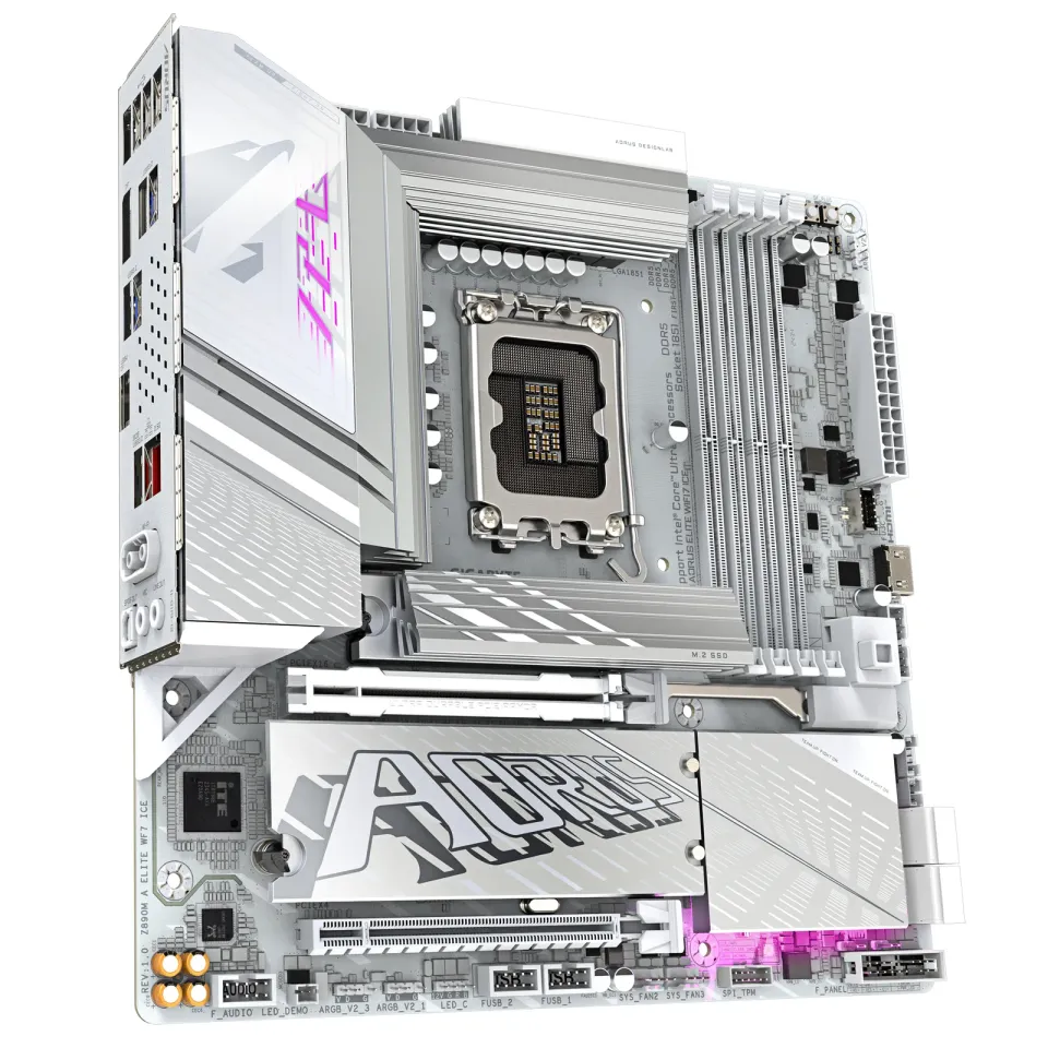 GIGABYTE MB Sc LGA1851 Z890M A ELITE WF7 ICE, Intel Z890, 4xDDR5, 1xDP, 1xHDMI, 1xUSB4, WiFi, mATX