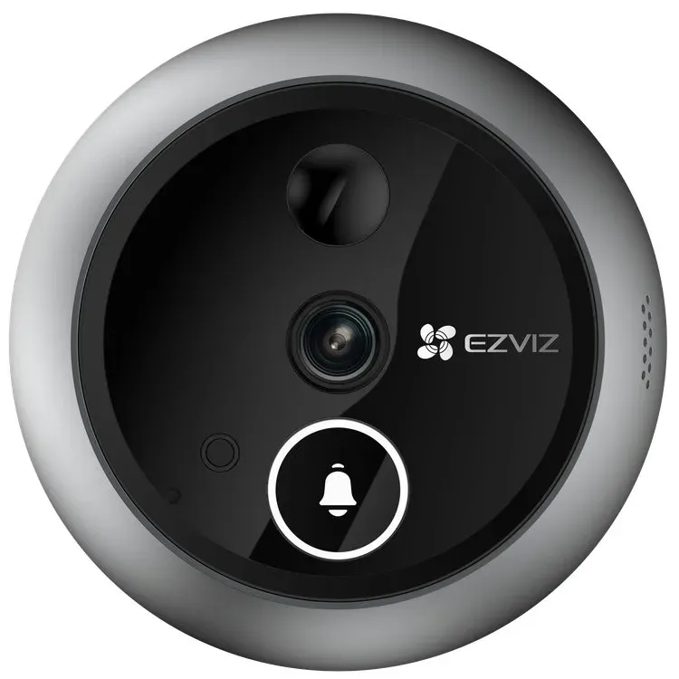 EZVIZ chytré kukátko EP4/ Wi-Fi/ 4K UHD (8 Mpix)/ 5,5" dotykový displej/ IP54/ stříbrné