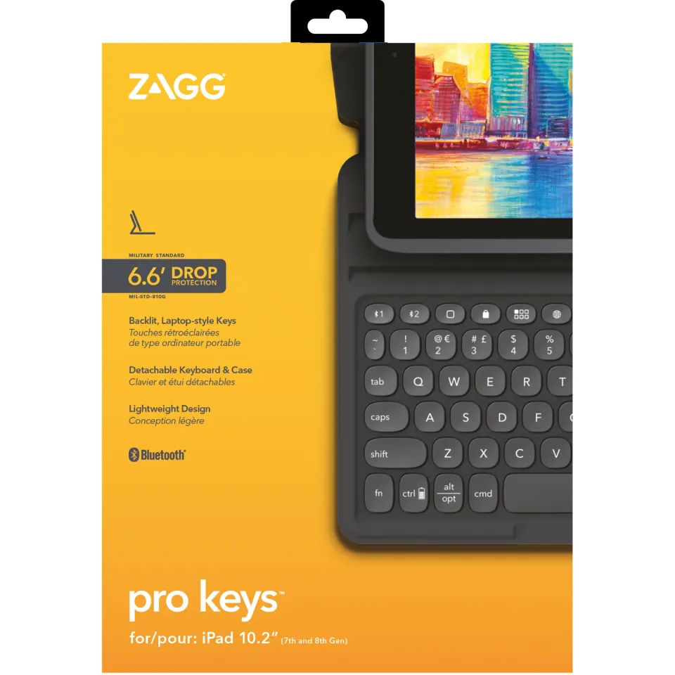 ZAGG Klávesnice Pro Keys iPad 10.2 - černá/šedá - EN