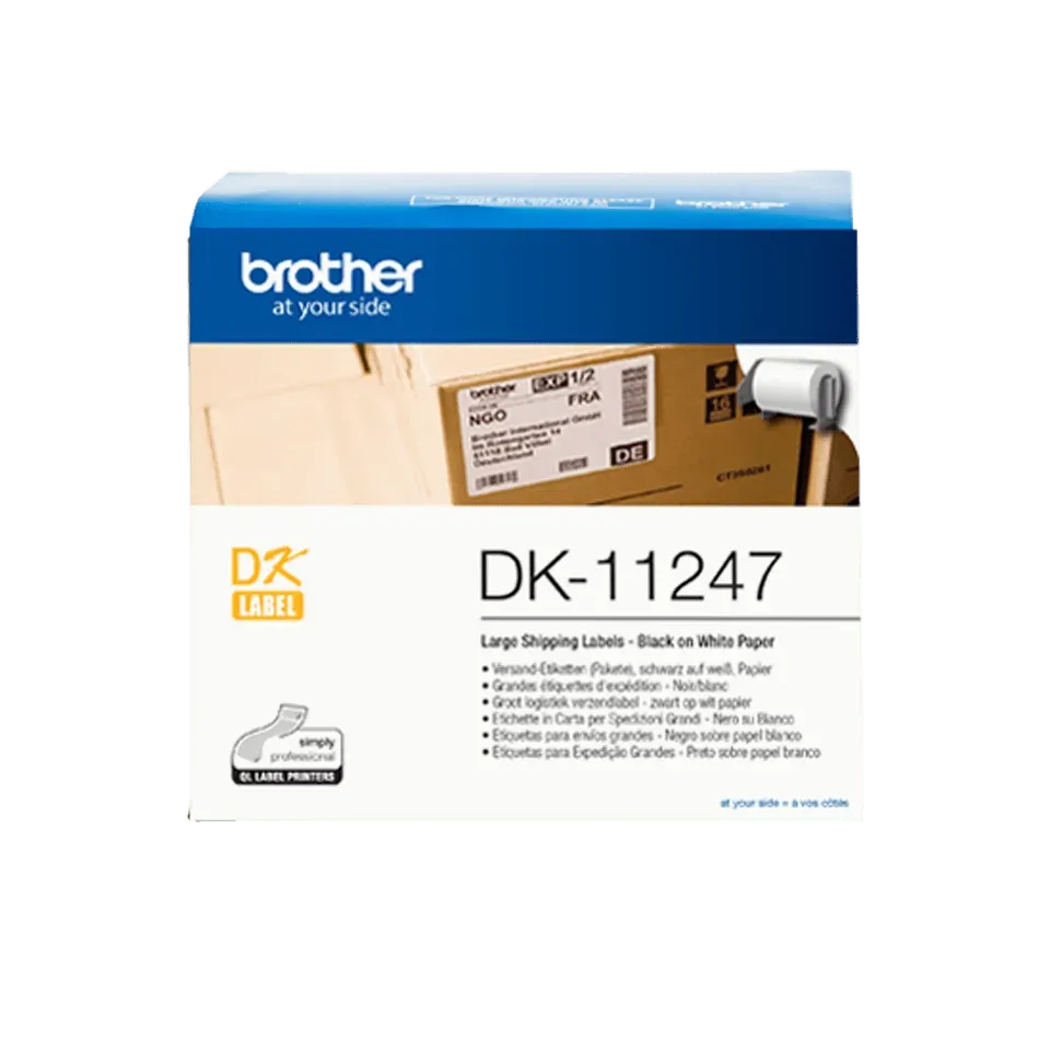 Brother - DK-11247 (papírové velké adresní štítky - 180 ks) 103mm x 164mm