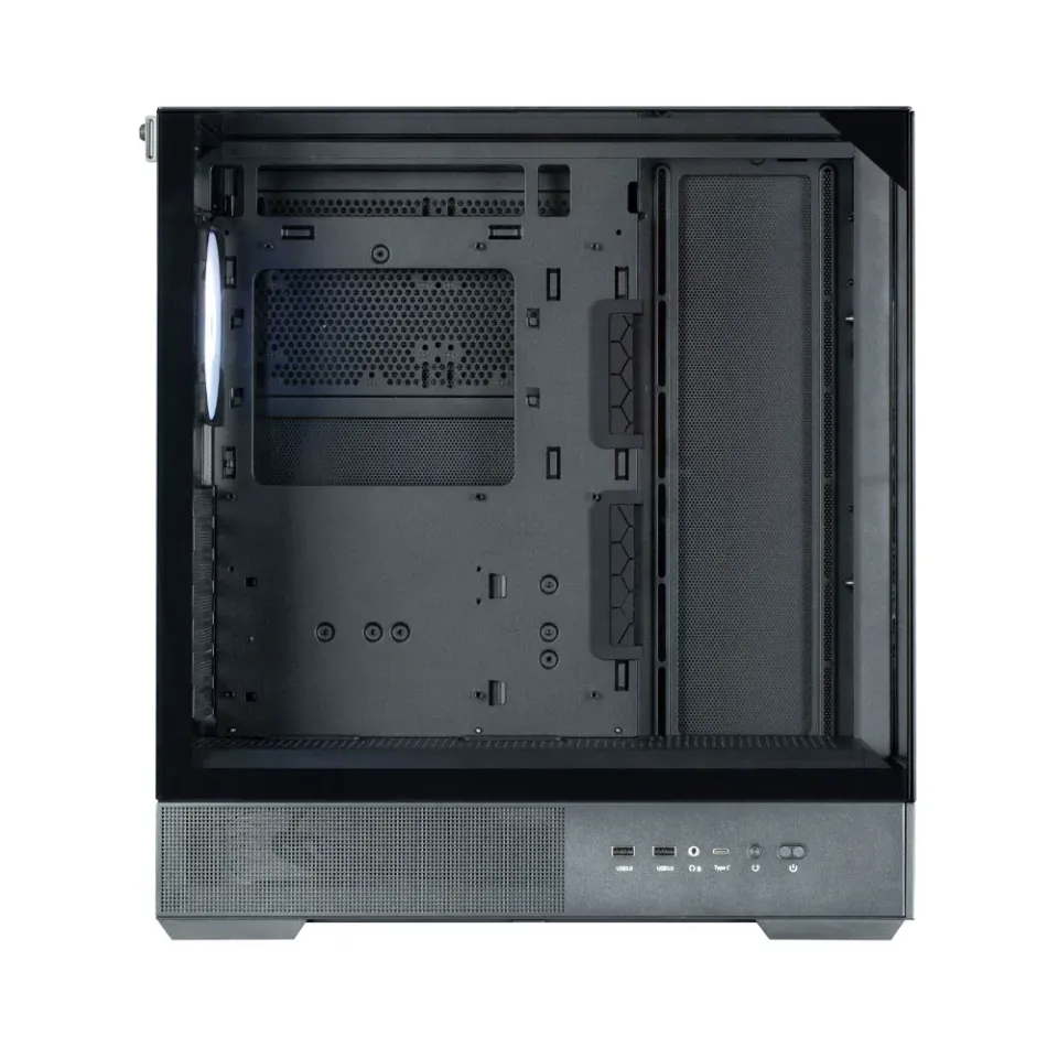 Zalman skříň P40 Prism / miniIT / 120mm ARGB fan / 2xUSB 3.0 / USB-C / panoramatická / černá