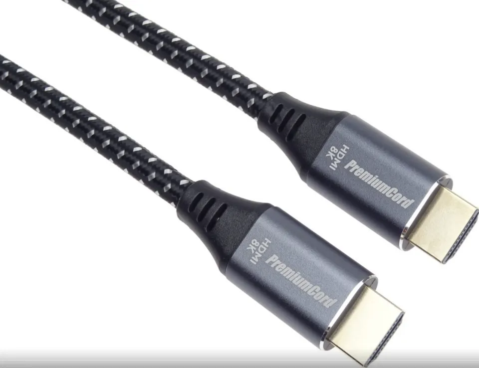 PremiumCord ULTRA HDMI 2.1 High Speed + Ethernet kabel 8K@60Hz,zlacené 5m (KPHDM21S5)