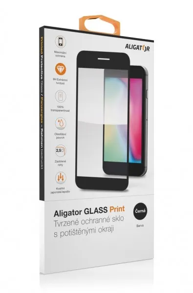 Aligator sklo GLASS PRINT Xiaomi Red Note14 4Gčer