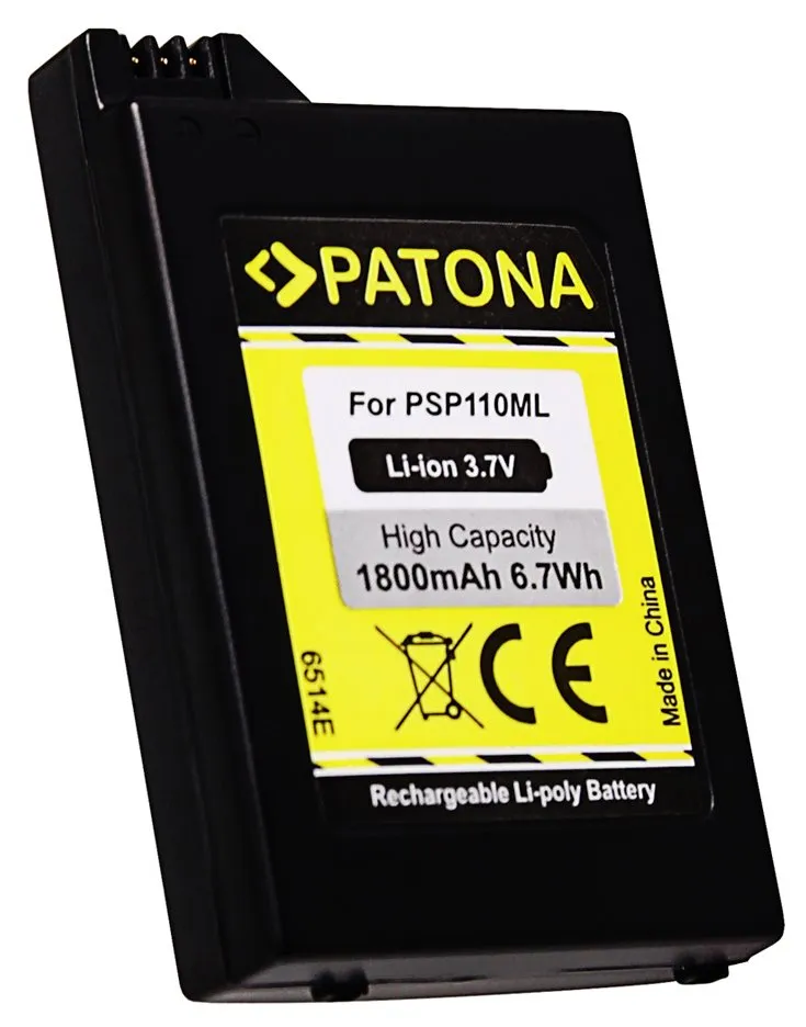 PATONA baterie pro herní konzoli Sony PSP 1000 Portable 1800mAh Li-lon 3,7V