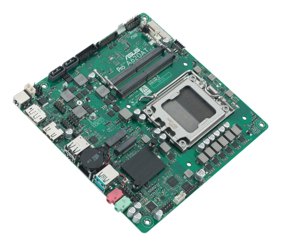 ASUS MB Sc AM5 PRO A620AT-CSM, AMD A620A, 2xDDR5 SODIMM, 1xHDMI, 1xDP, 1xLVDS, Thin Mini-ITX