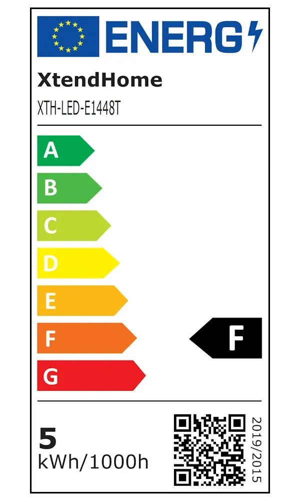 Xtend Home smart LED žárovka, E14, RGB+W, 4.8W, 450lm, barevná, stmívatelná, WiFi, Tuya