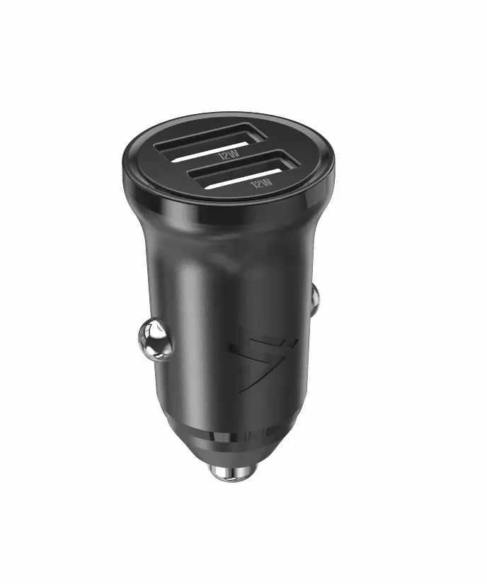 AUTONABÍJEČKA CL-01, 2,4A, 2x USB-A ČERNÁ