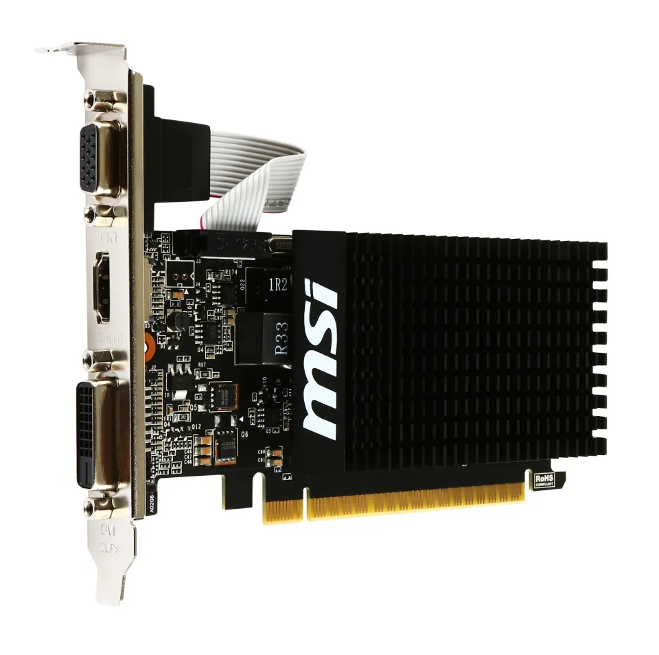 MSI VGA NVIDIA GeForce GT 710 2GD3H LP, 2G DDR3, 1xHDMI, 1xVGA, 1xDVI