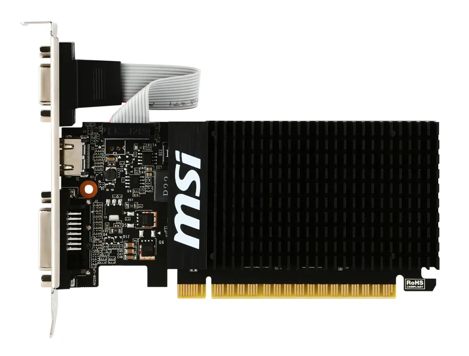 MSI VGA NVIDIA GeForce GT 710 2GD3H LP, 2G DDR3, 1xHDMI, 1xVGA, 1xDVI